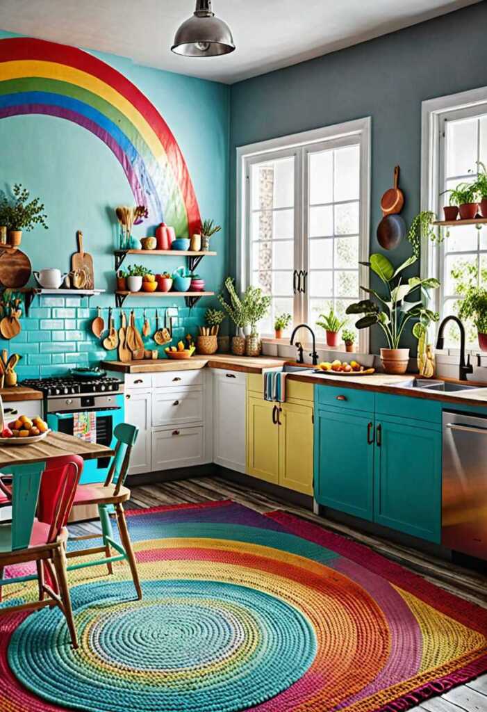 Rainbow-Themed Kitchen