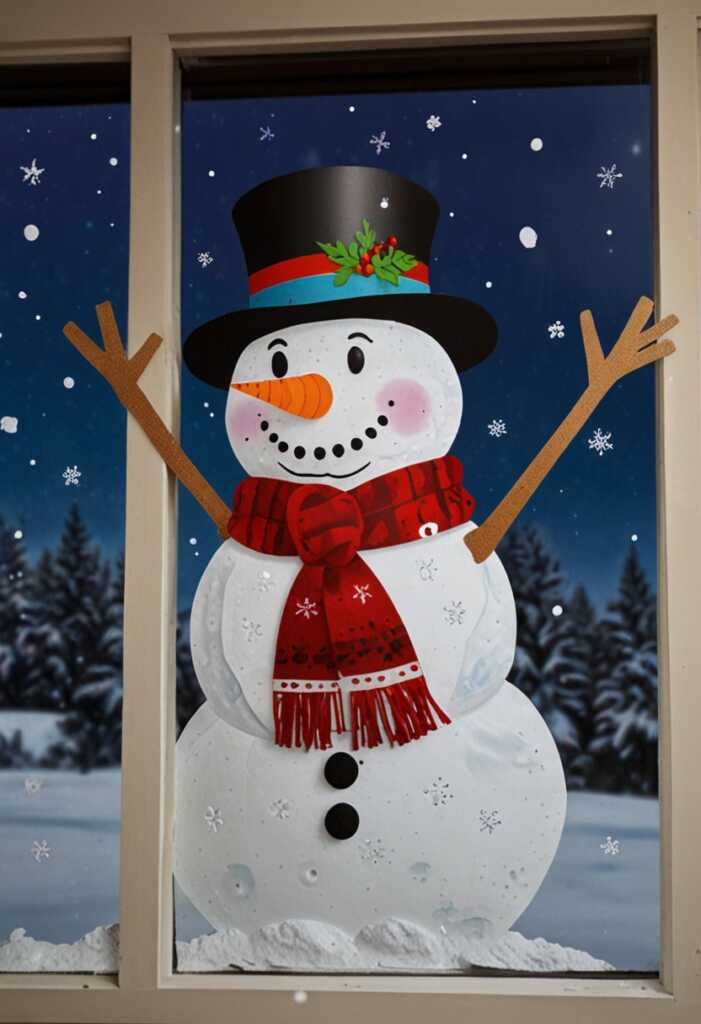 Snowman Window Stickers