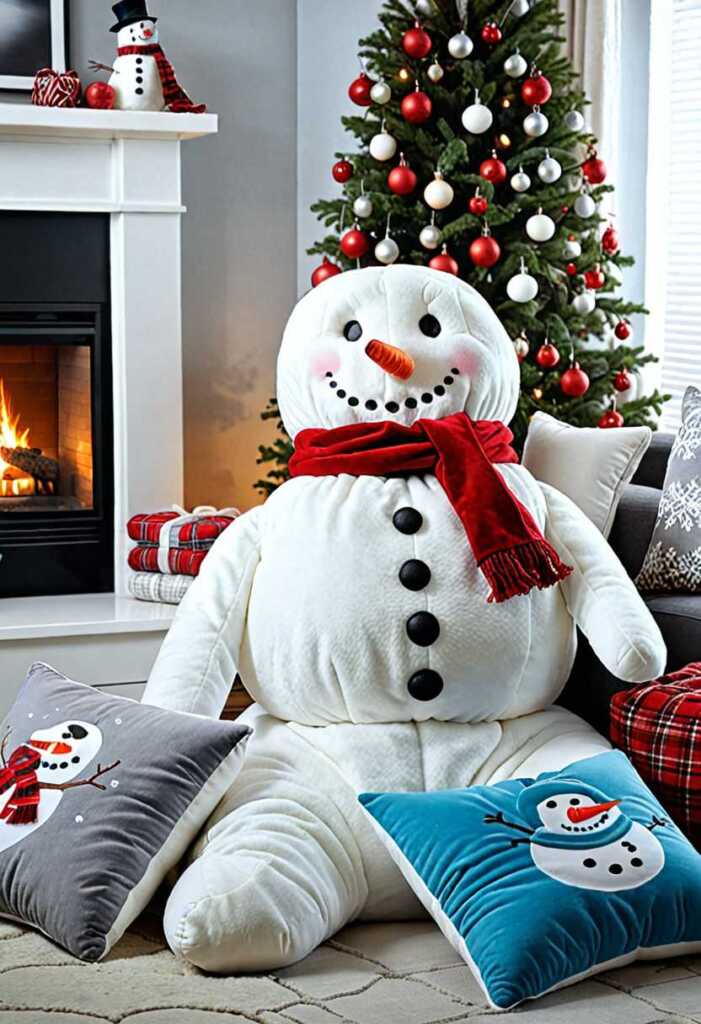 Snowman pillows