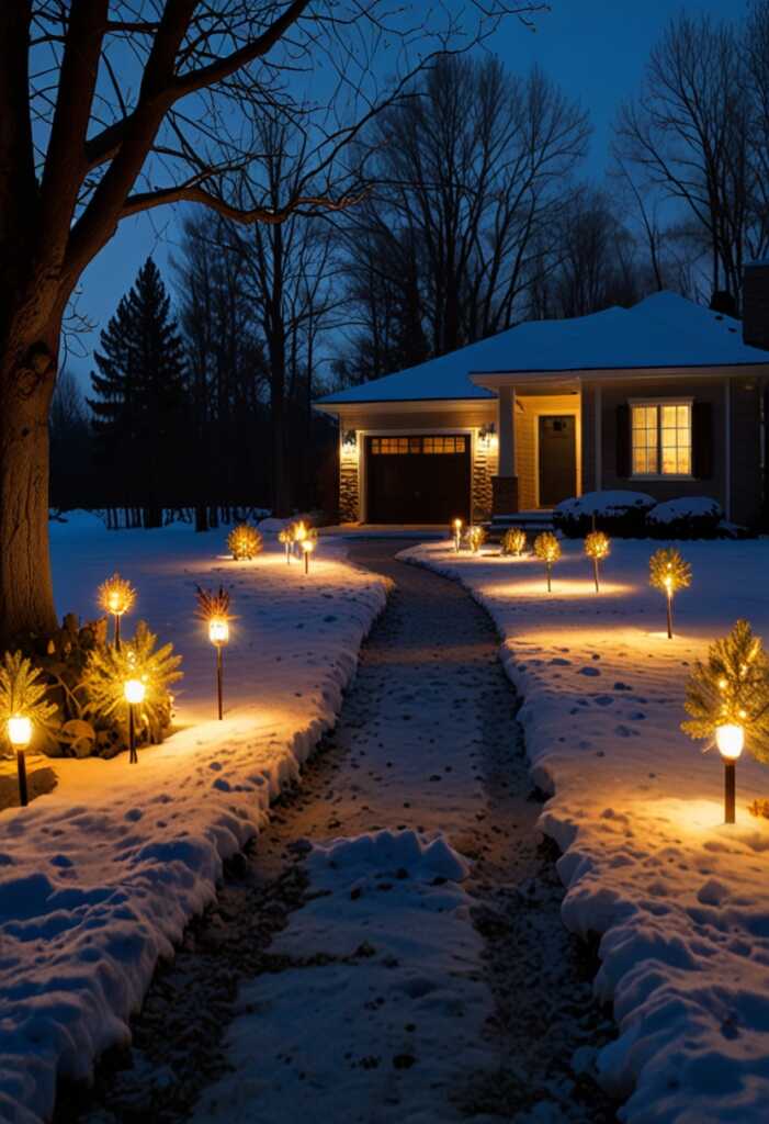 Snowy Pathway Lights