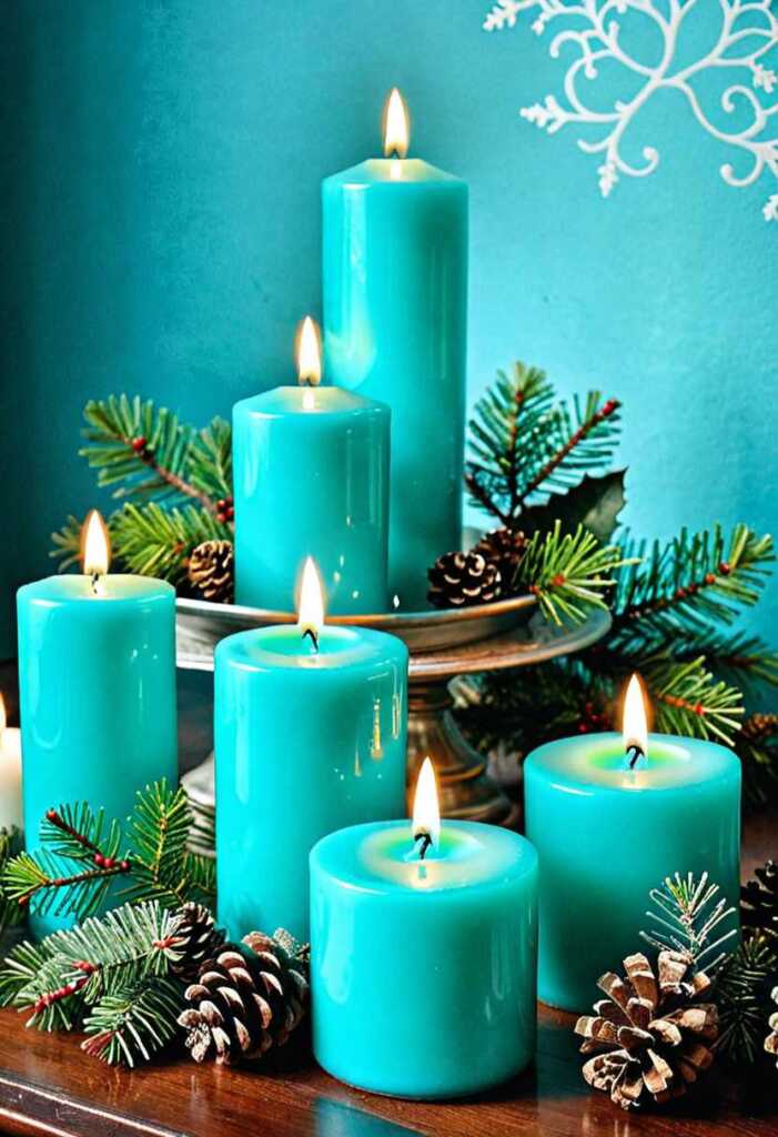 Turquoise Candles