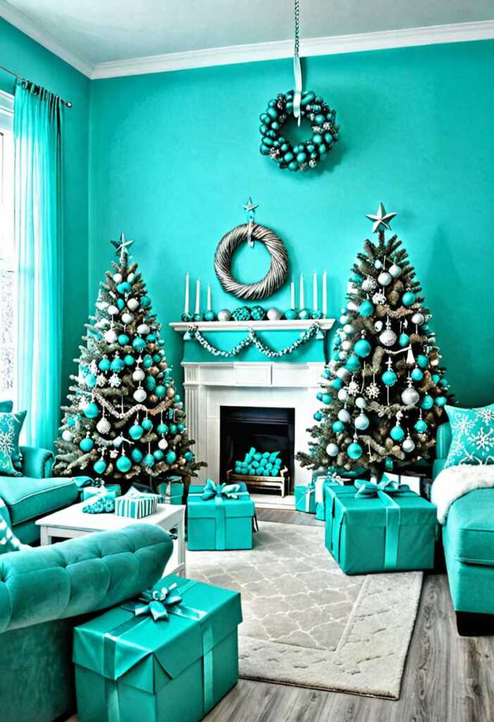 Turquoise Christmas Cards