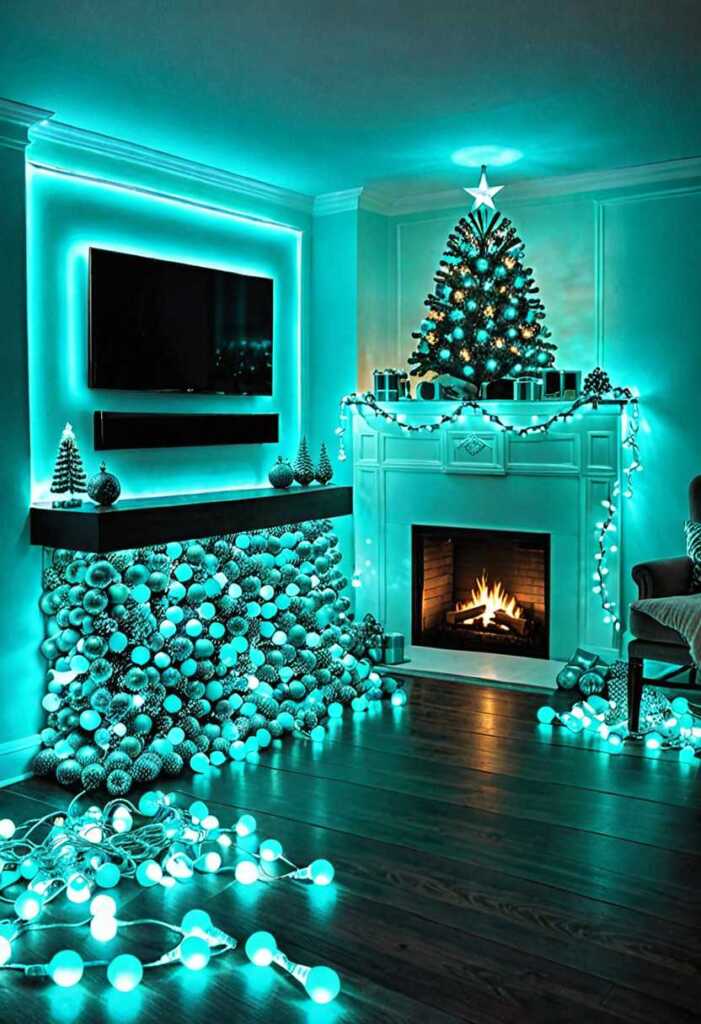 Turquoise Christmas Lights