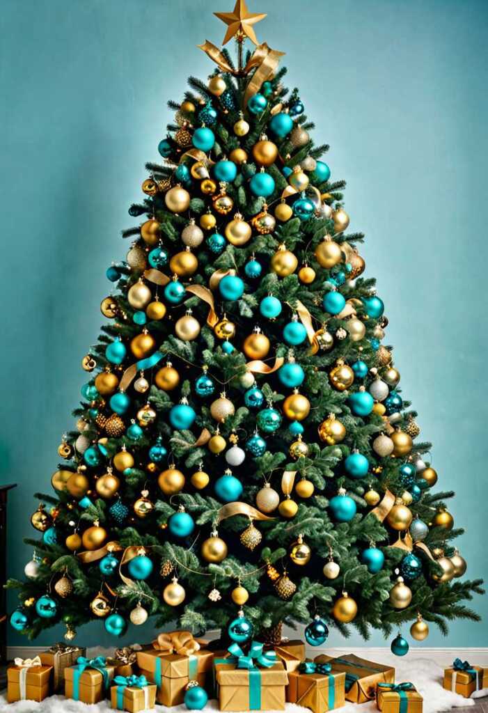 Turquoise and Gold Tree