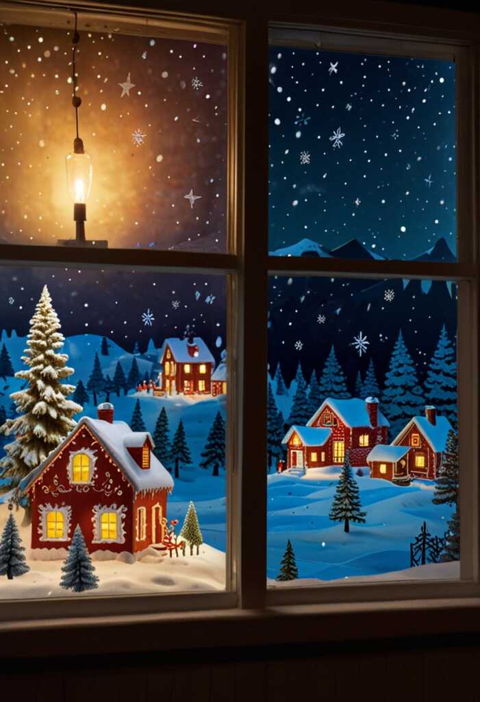 Winter Scene Window Clings