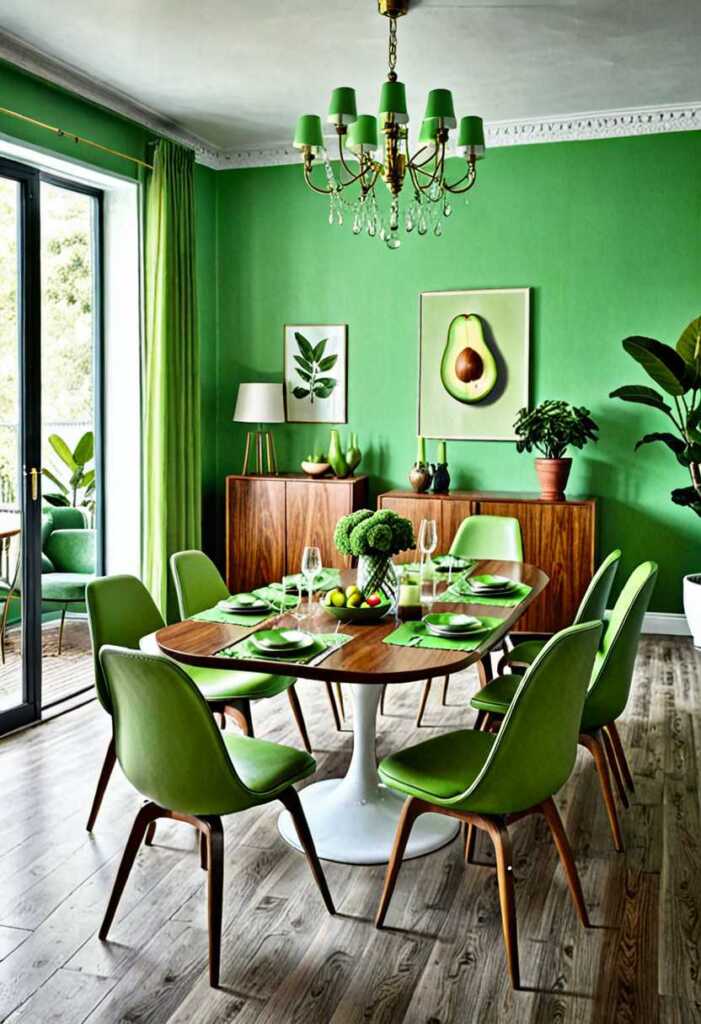 Avocado Green Dining Room Chairs