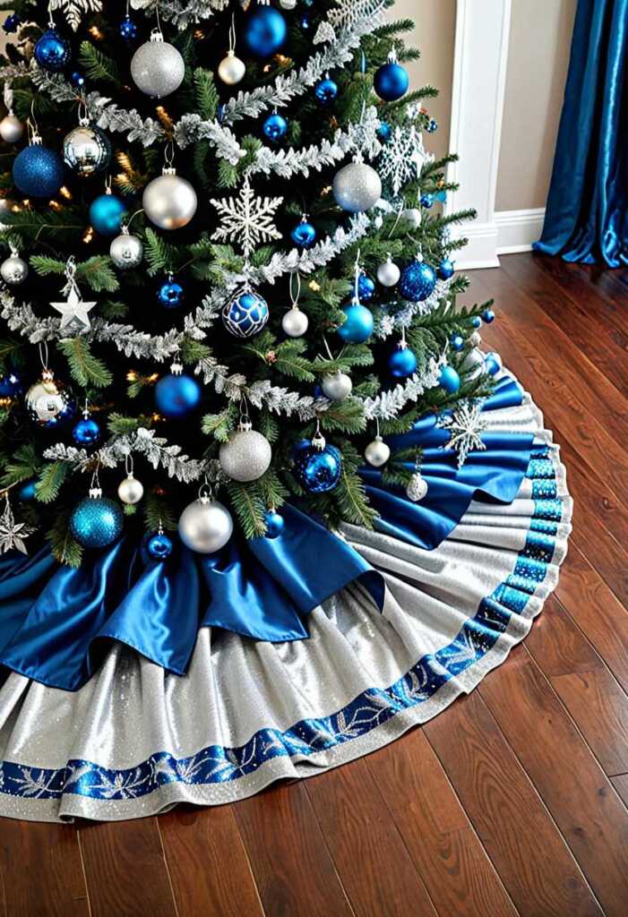 Blue and Silver Tree Skirt