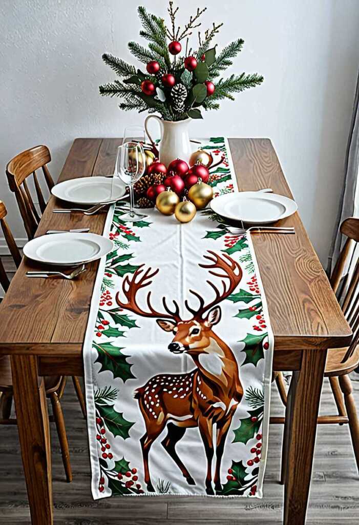 Deer-Print Table Runners