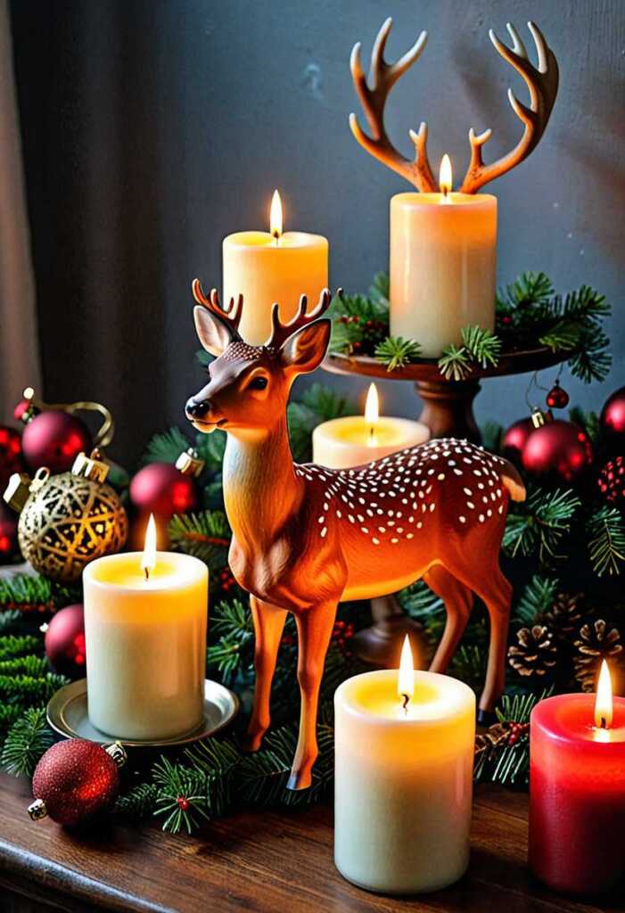 Deer-Themed Candles