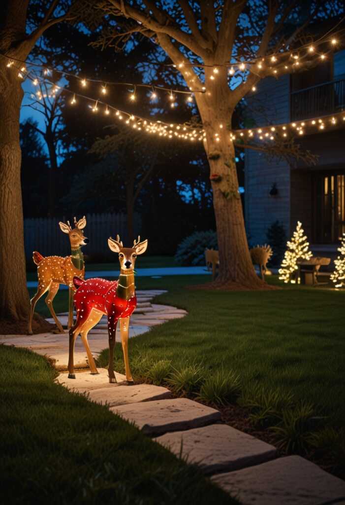 Deer-Themed Outdoor Lights