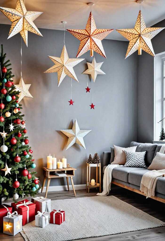 Delicate Paper Star Lanterns