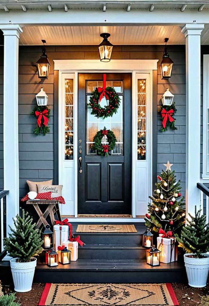 Farmhouse Front Porch Christmas Decor