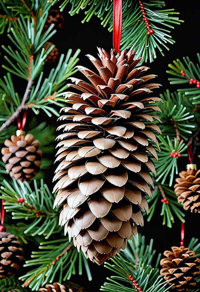 Feather-Topped Pine Cones