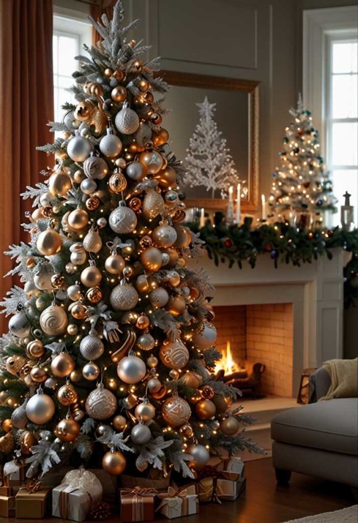 Flocked Tree with Mixed Metals