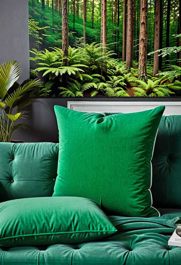 Forest Green Accent Pillow