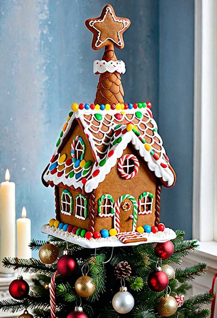 Gingerbread House Christmas Tree Topper