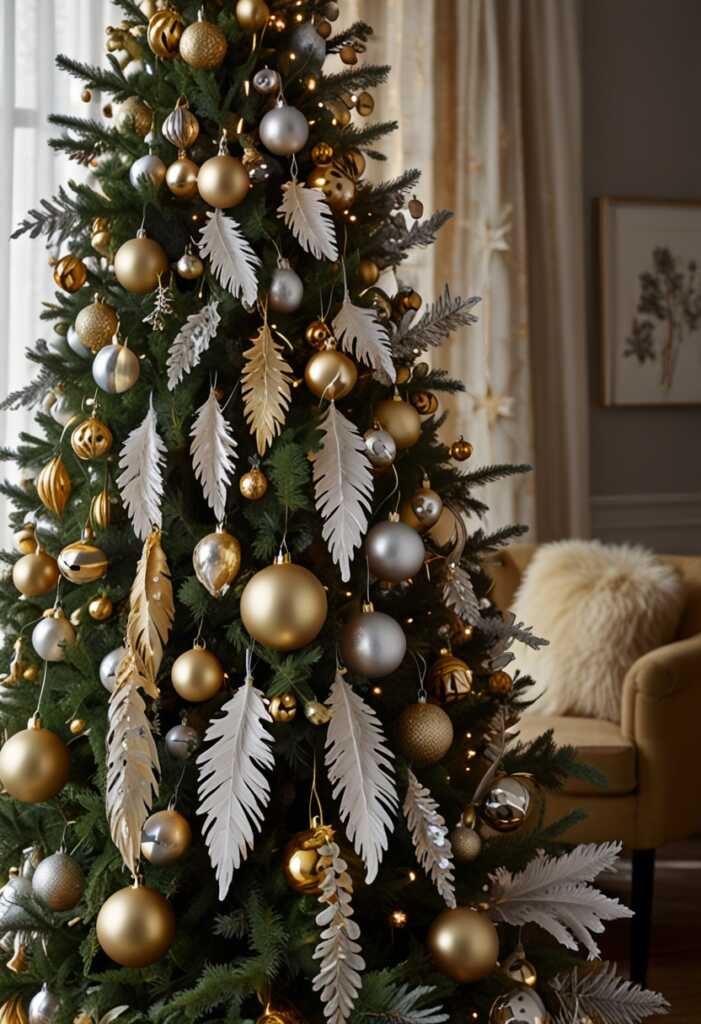 Gold and Silver Feather Garlands