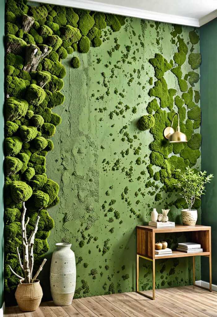 Moss Green Entryway Wall