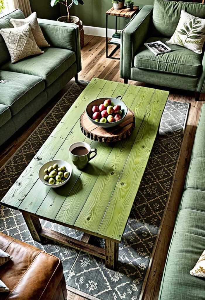 Olive Green Coffee Table