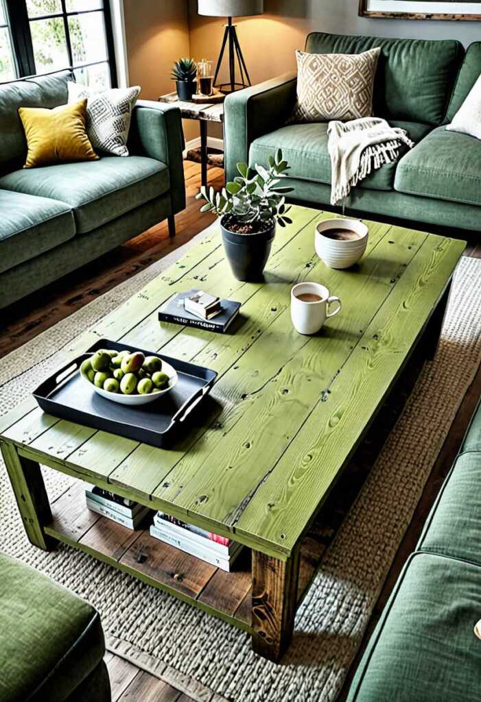 Olive Green Coffee Table