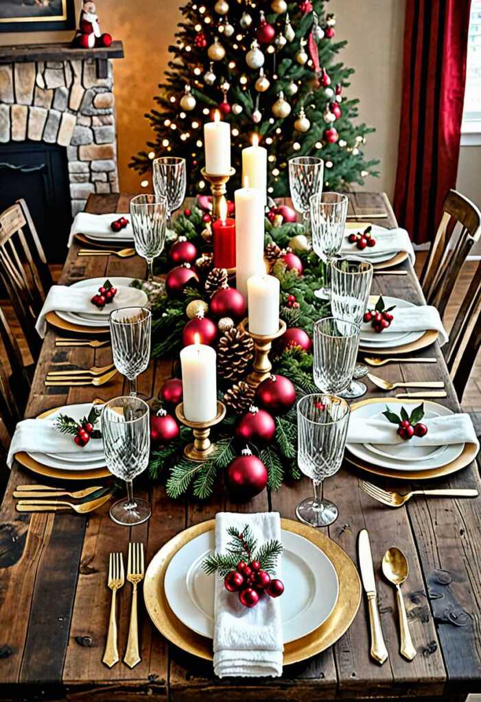 Rustic Christmas Tablescapes