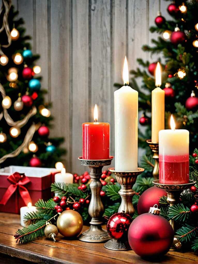 Vintage Christmas Candles