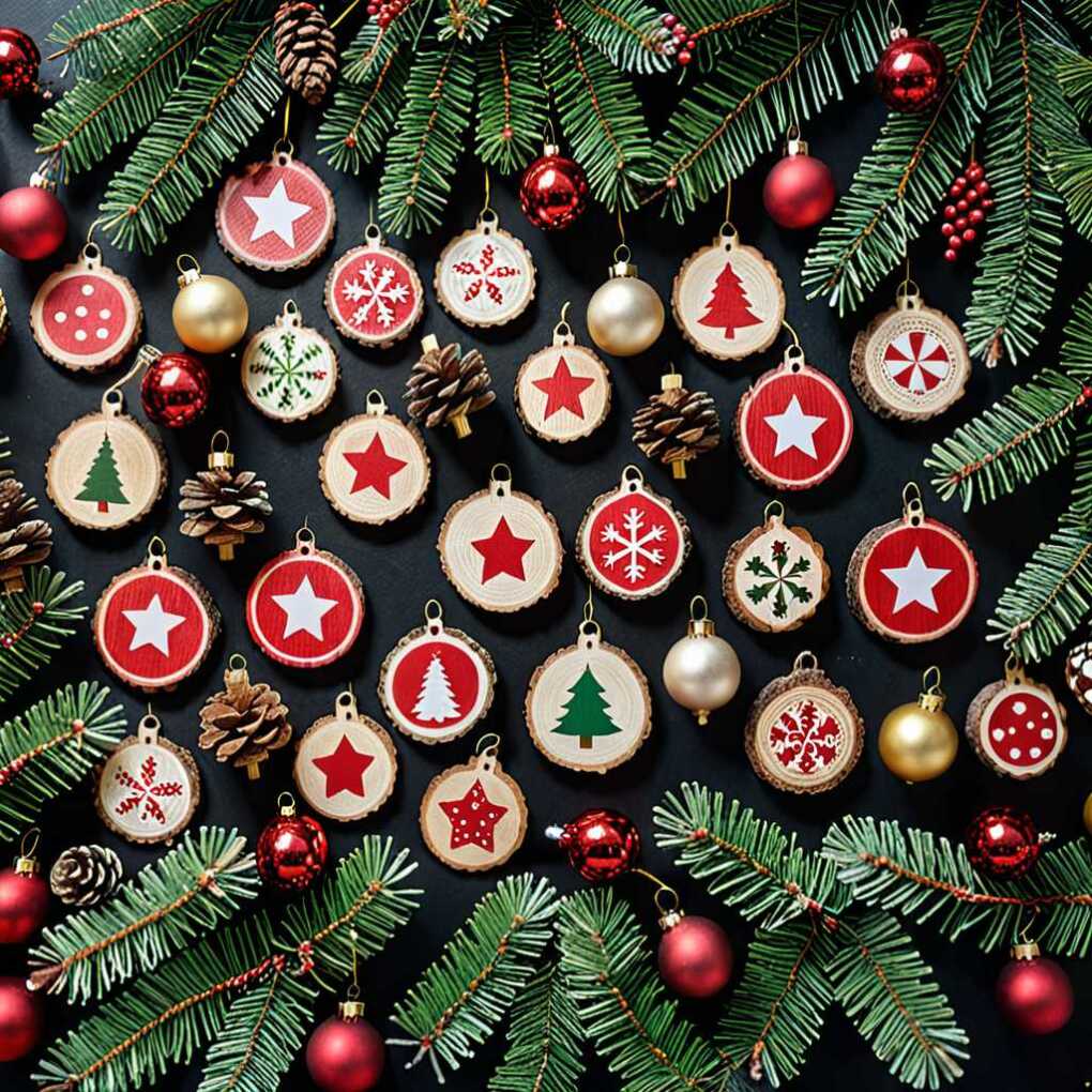 Wood Slice Christmas Ornaments