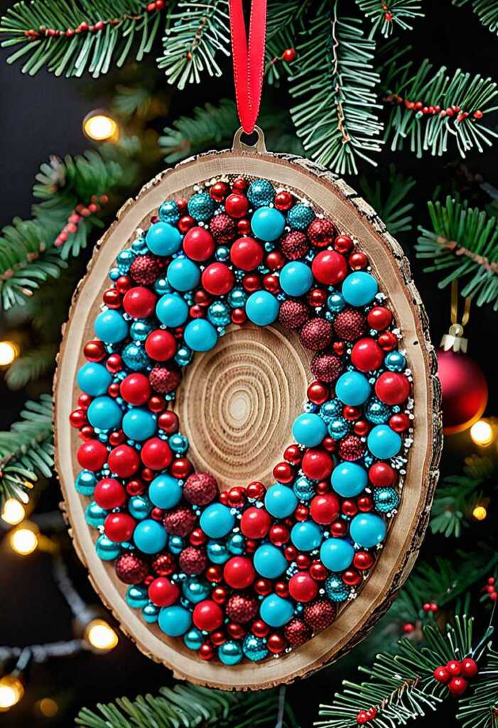 Wood Slice Ornaments with Resin