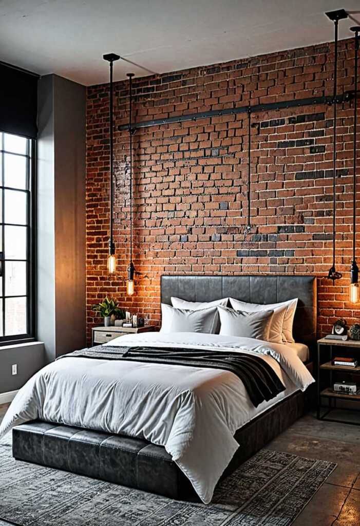 Industrial Master Bedroom