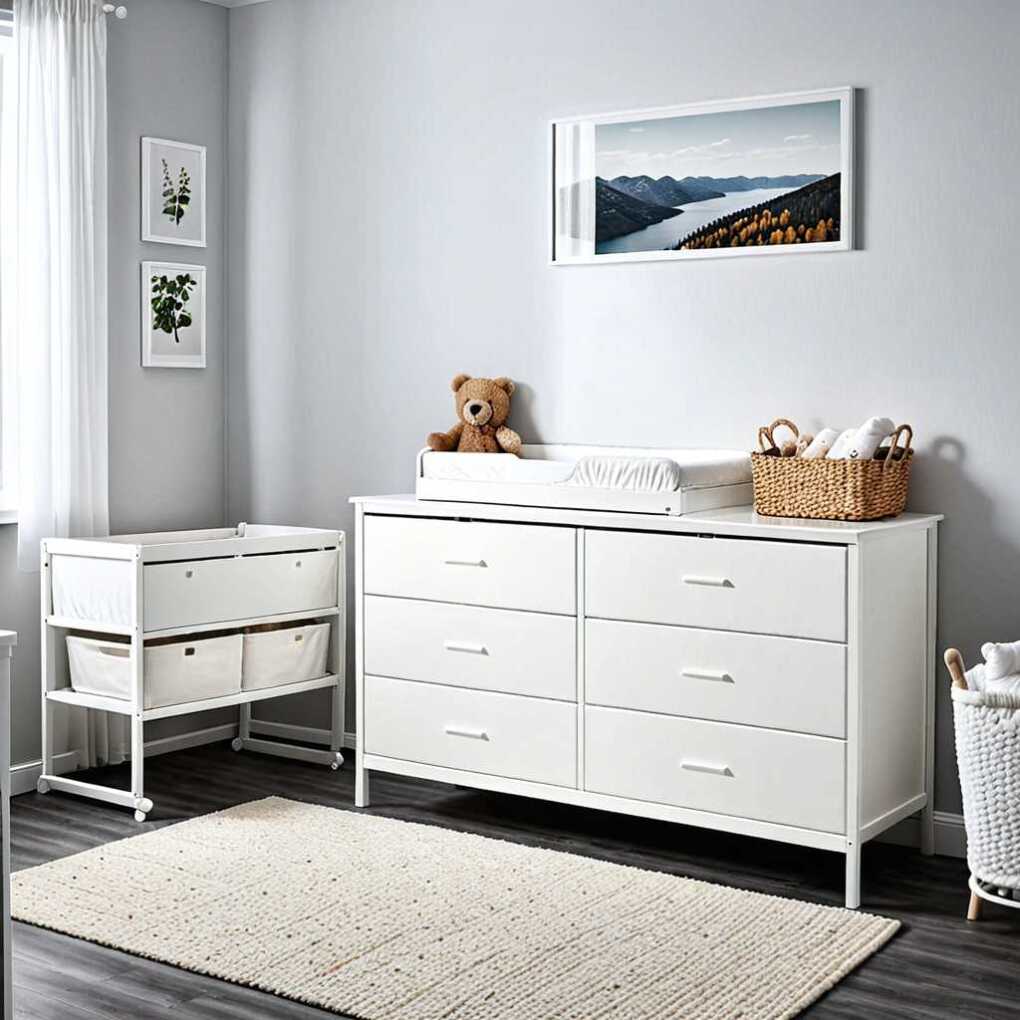 NORDVIKEN Changing Table and Dresser