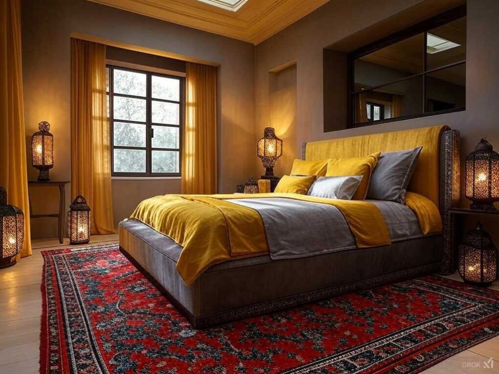 Yellow and Gray Moroccan Style