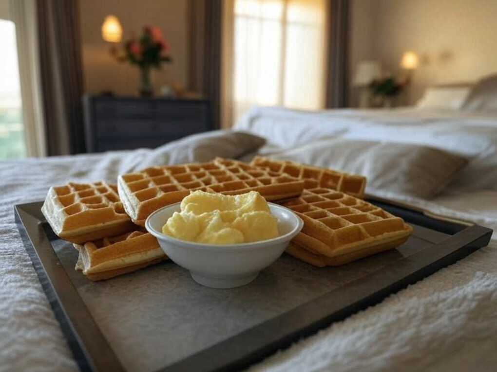 Belgian Liege Waffles with Maple Butter