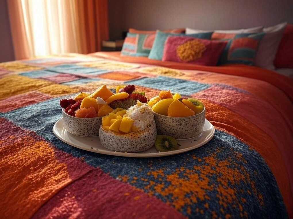 Chia Pudding with Coconut and Tropical Fruits