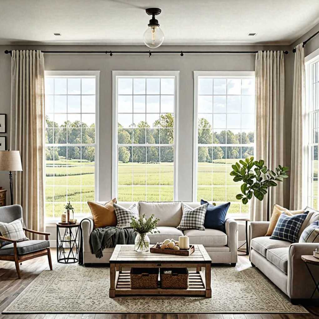 Large Windows with Simple Curtains