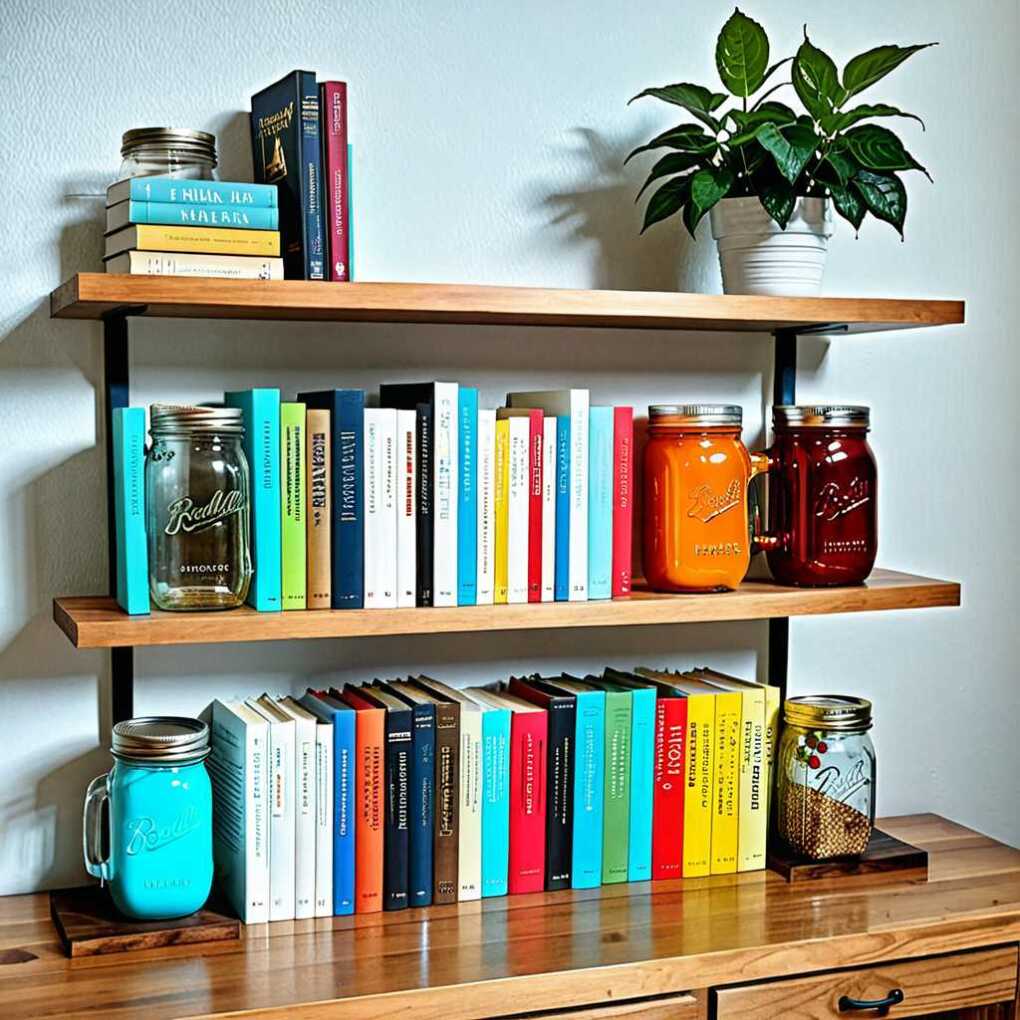 Mason Jar Bookends for a Unique Touch