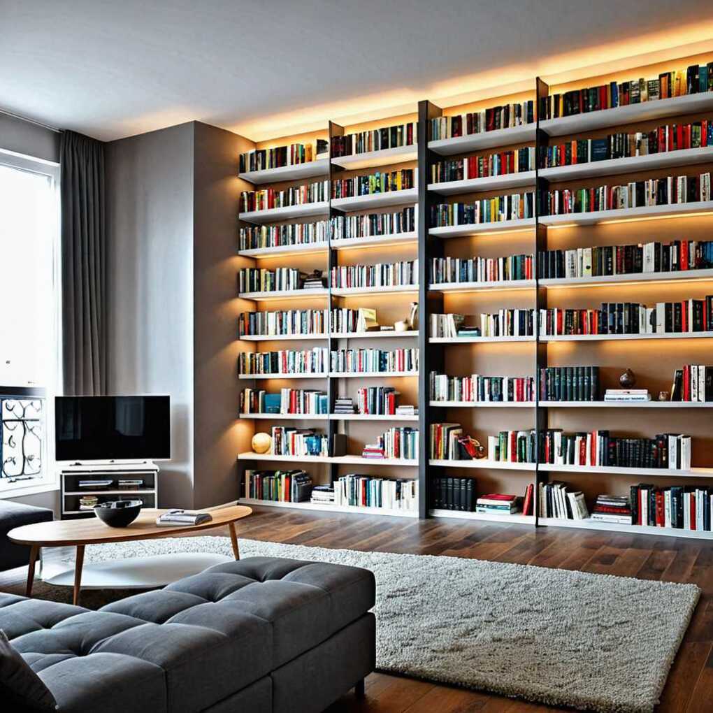 Rolling bookshelves for flexibility