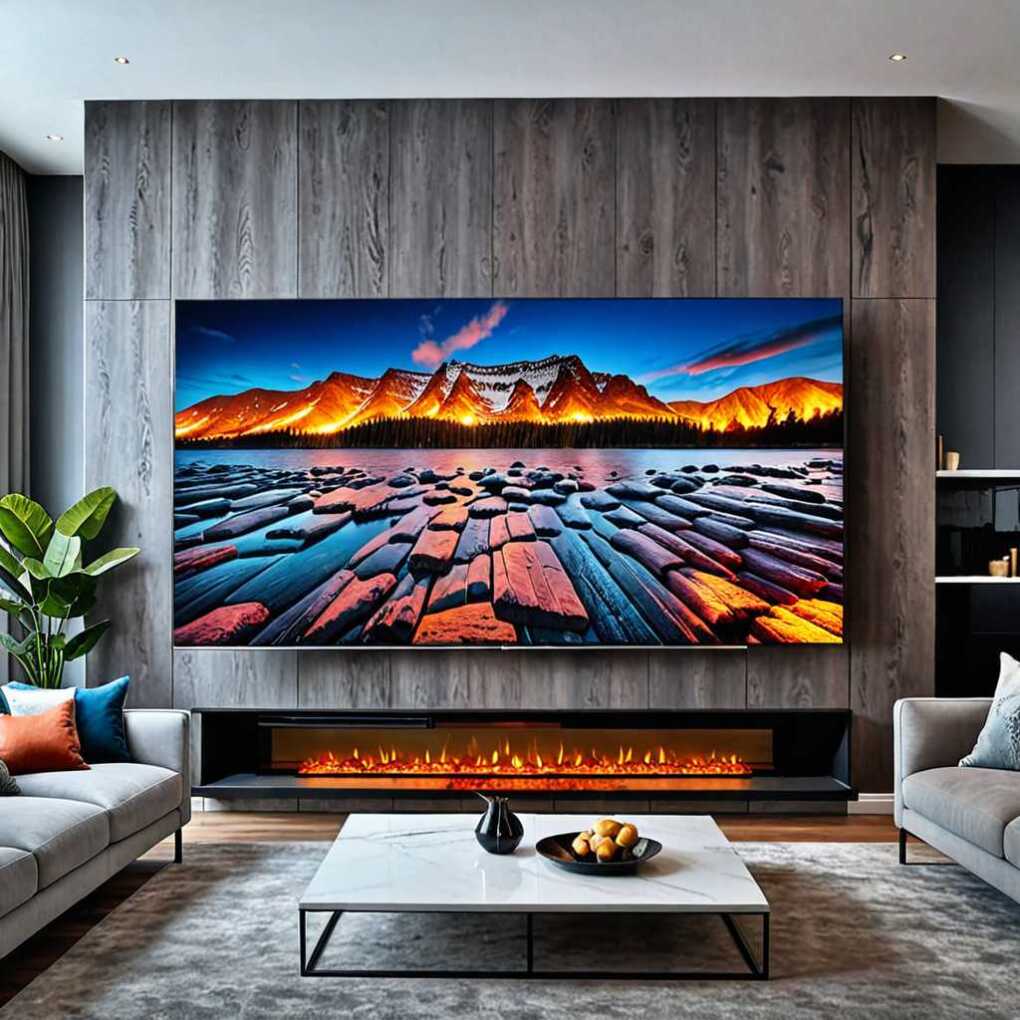 TV Wall with Built-In Fireplaces