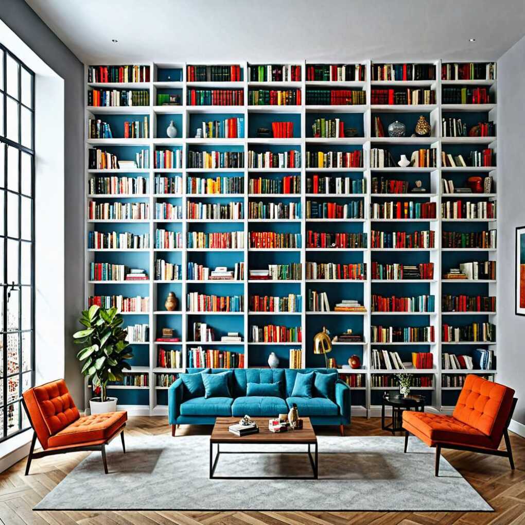 Wall-to-Wall Bookcases for a Library Feel