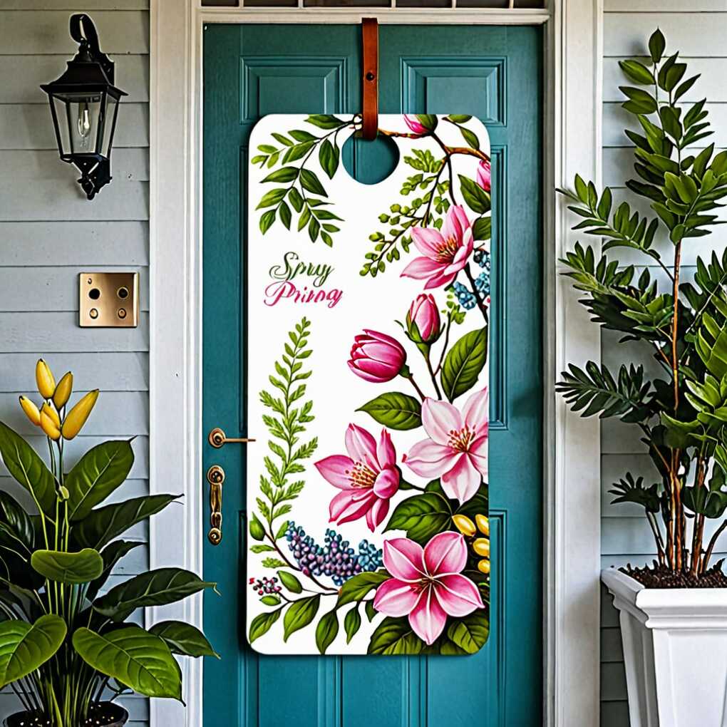 Botanical Print Door Hanger