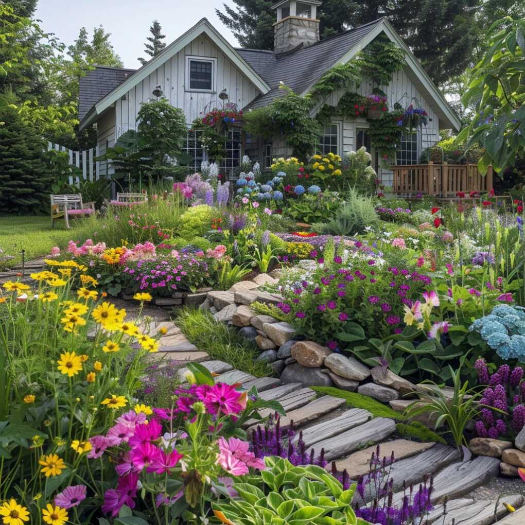 Cottage Garden Flower Bed