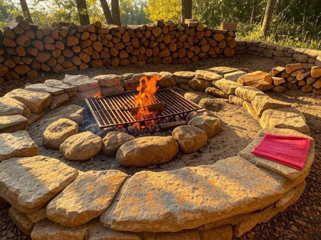 Eco-friendly Fire Pit and Cooking Area