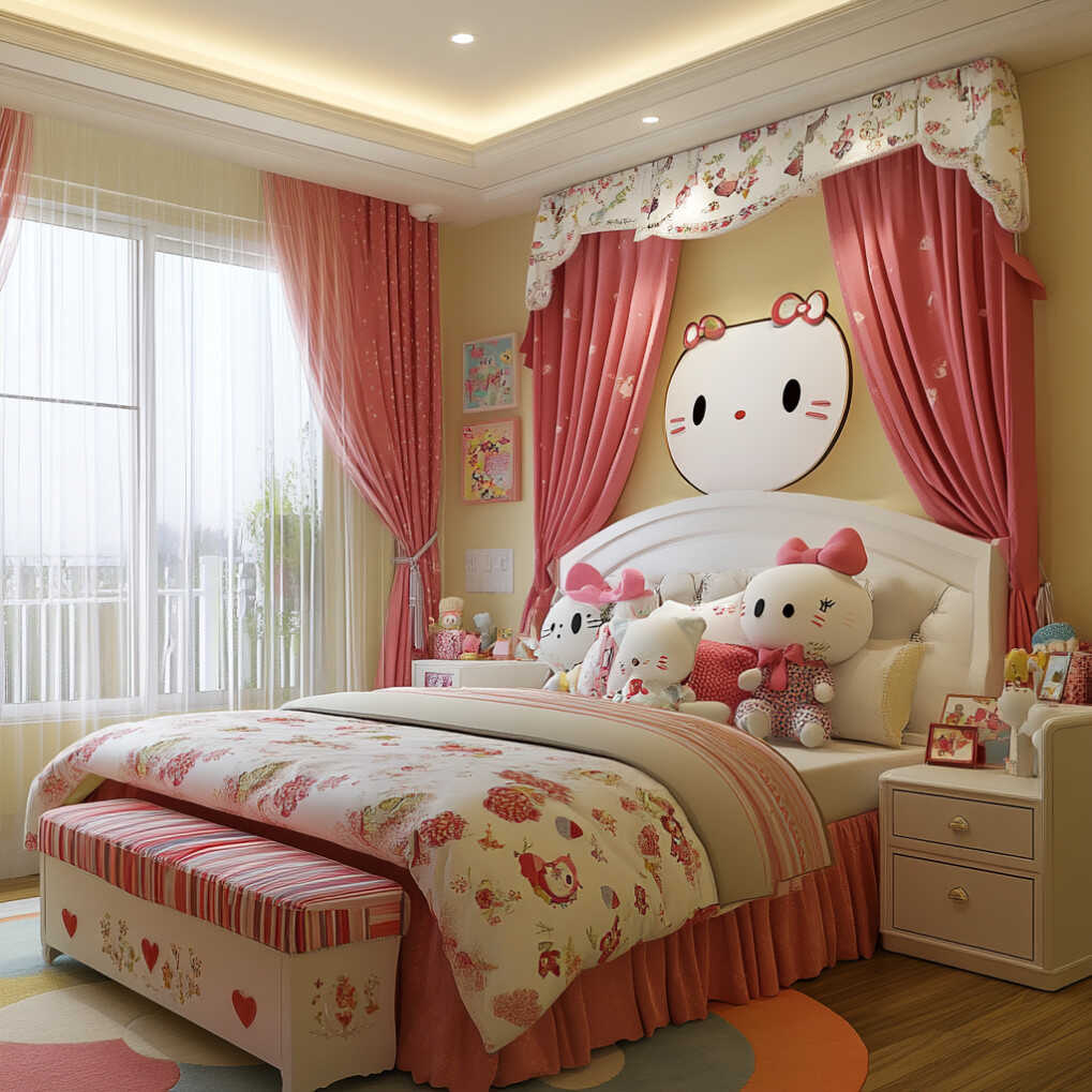 Hello Kitty Themed Curtains