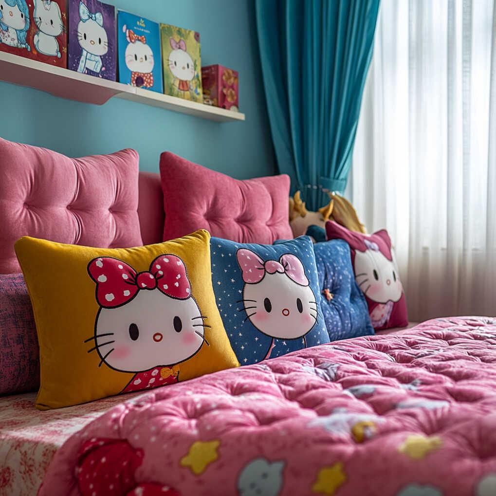 Hello Kitty Themed Decorative Pillows