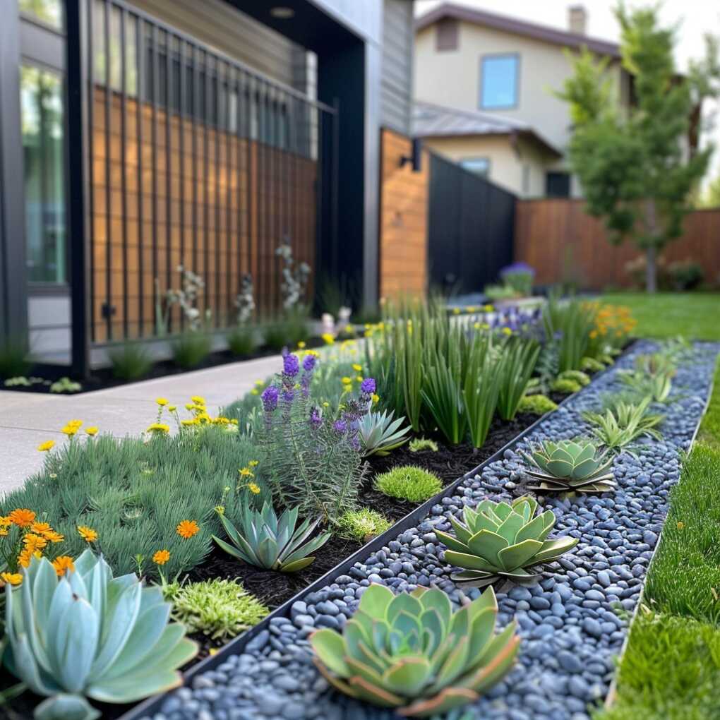 Modern Minimalist Flower Bed