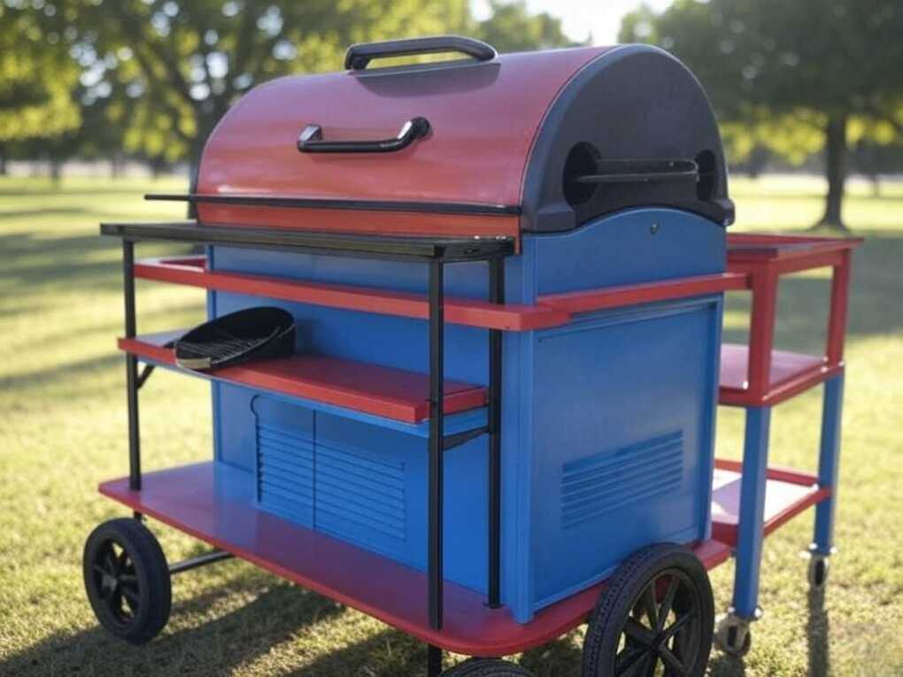 Outdoor Cooking Cart with Storage