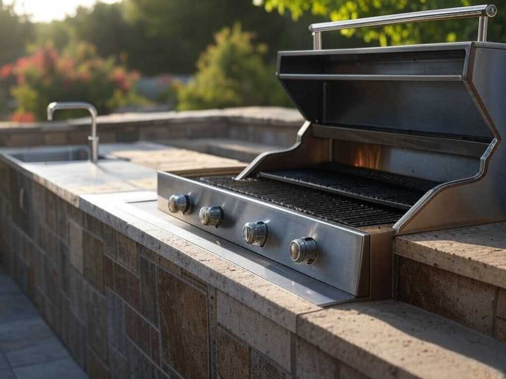 Outdoor Cooking Station with Sink