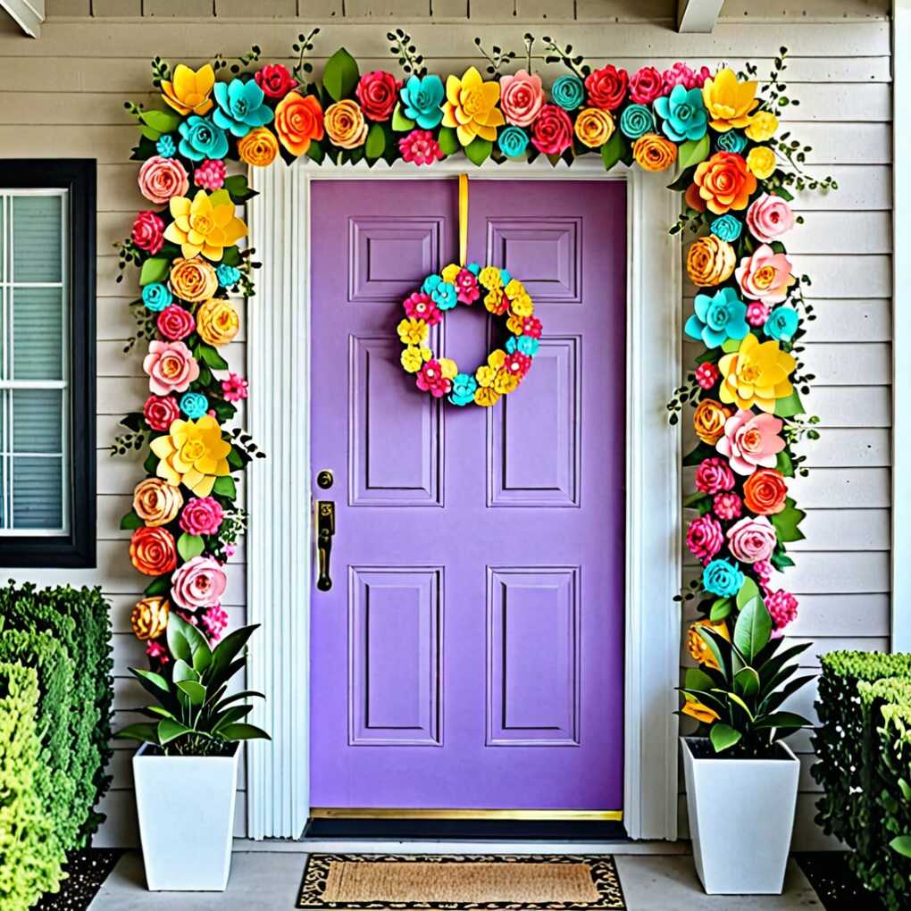 Paper Flower Door Hanger