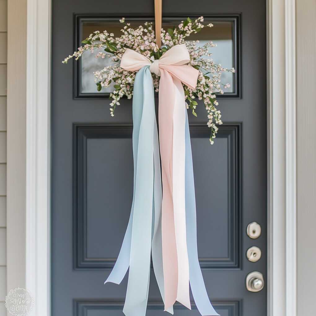 Pastel Ribbon Door Hanger