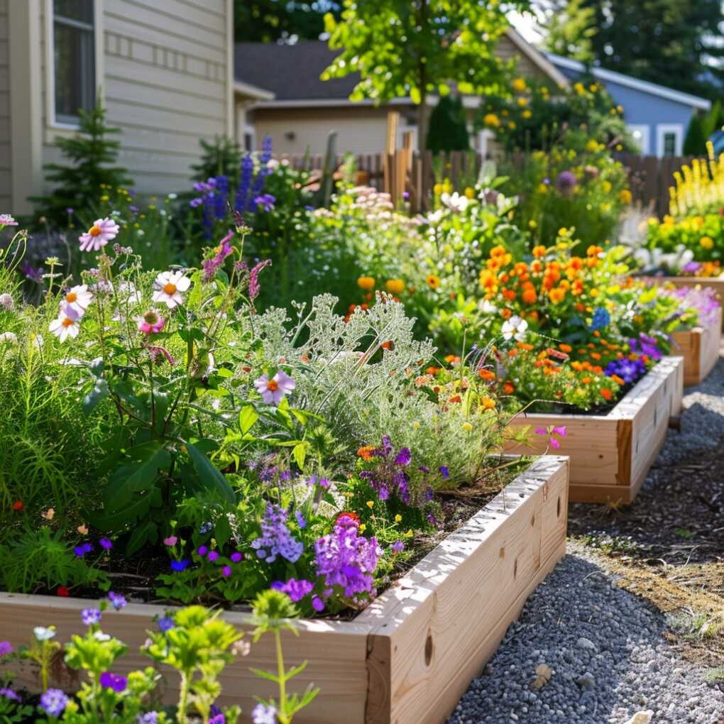 Raised Bed Flower Garden